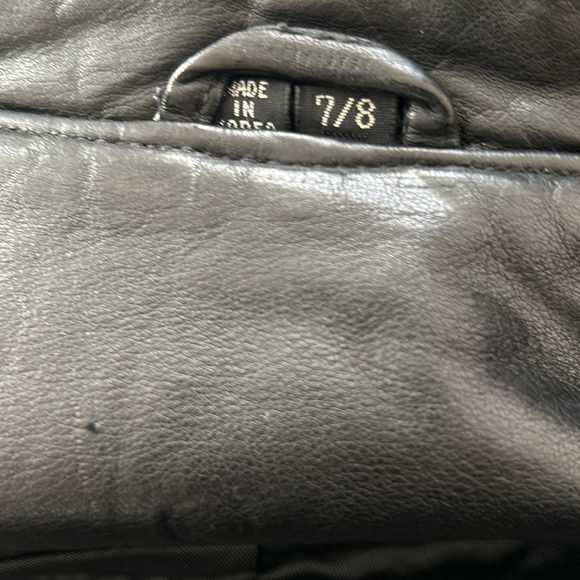 Vintage Georgetown Leather Design Black Jacket. Size 7/8 - Picture 14 of 16